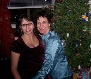 Lea & I by her Christmas tree.